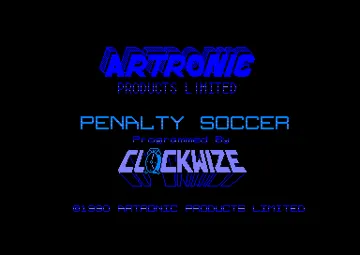 Penalty Soccer (UK) (1990) screen shot title